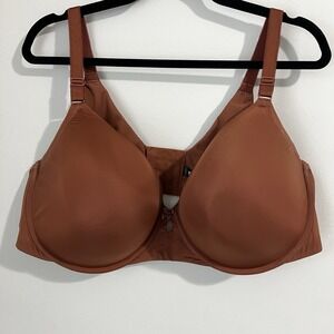 Torrid Curve 360 Bra 48DD Back Smoothing Lightly‎ Lined T-Shirt Terracotta Brown